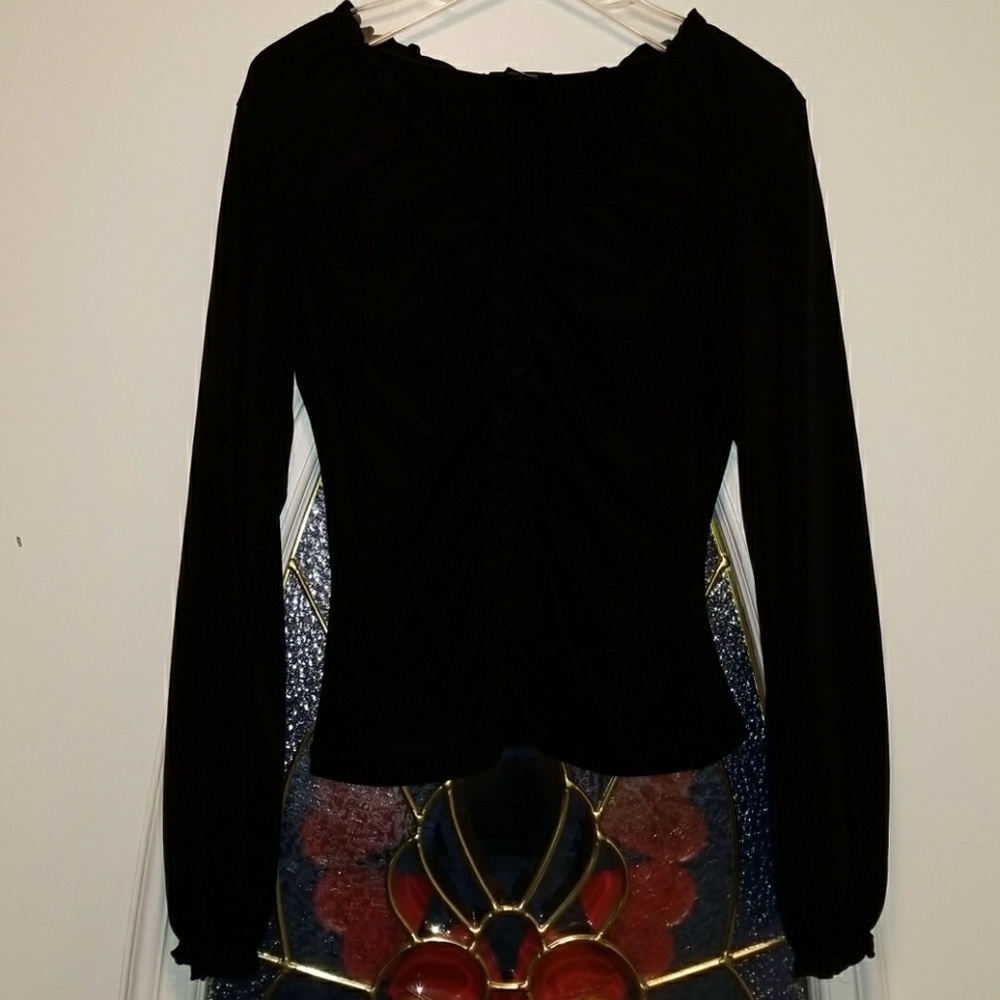 Black long sleeve top